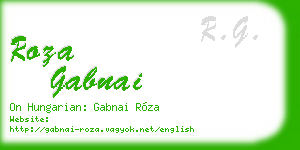 roza gabnai business card