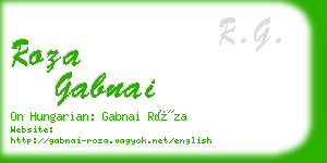 roza gabnai business card